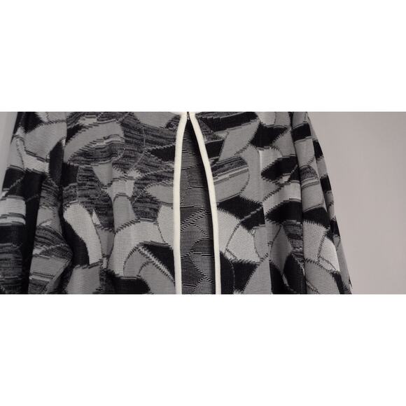 Misook knit cardigan sweater top 1X modern abstract print plus size - Picture 6 of 16